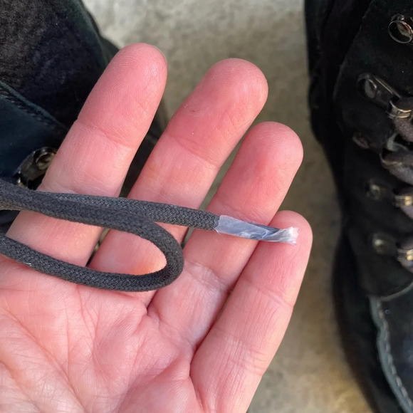 Chanel Black  Wool, Suede & Shearling Lace up Combat Boots, Size 39 - Picture 11 of 16